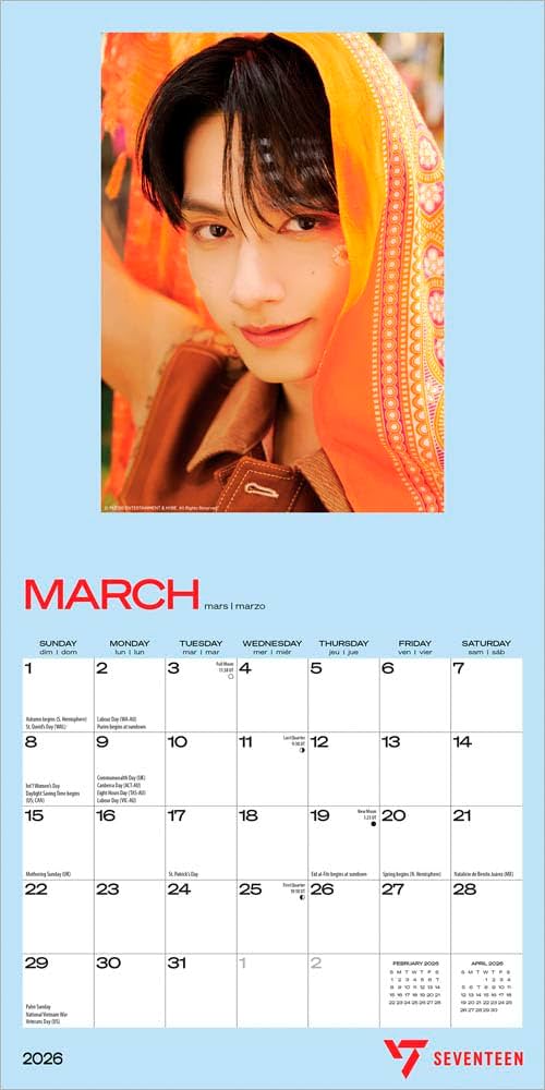Seventeen OFFICIAL | 2026 7 x 14 Inch (Hanging) Monthly Mini Wall