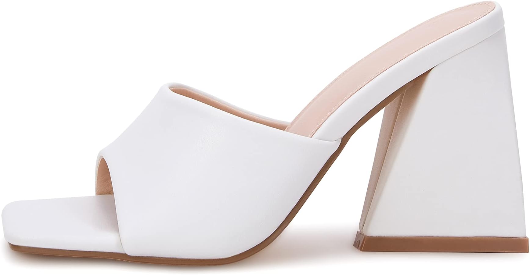 Amazon.com | VETASTE Women's Heeled Sandals Square Open Toe Slip