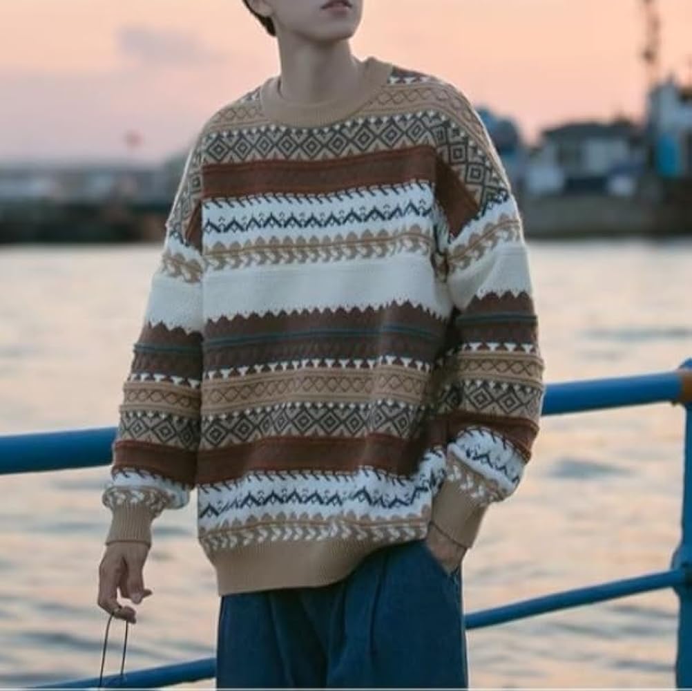 Amazon.com: Vintage Sweaters for Women Men Grunge Striped Pullover