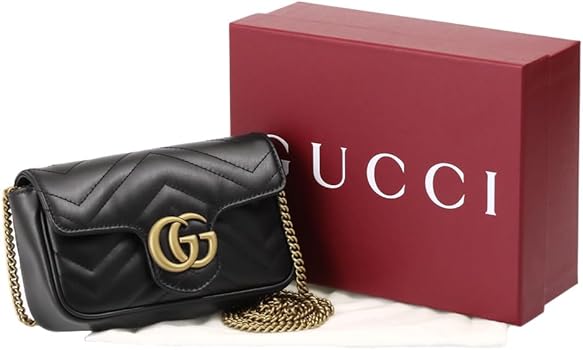 Amazon | [グッチ] ショルダーバッグレディース GGマーモント レザー