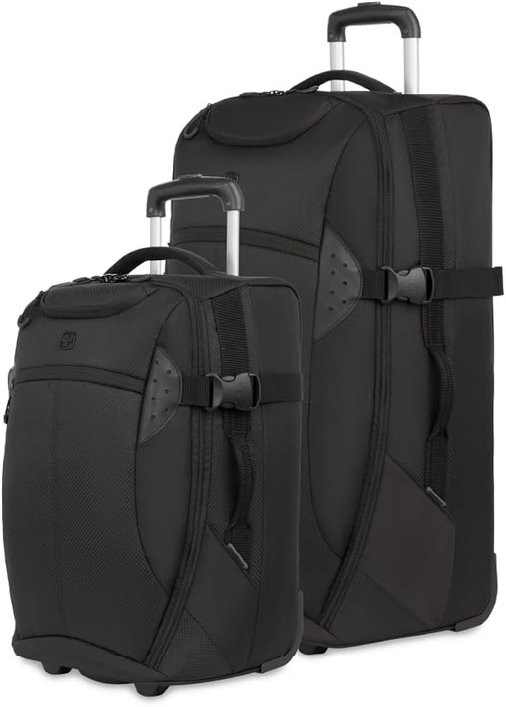 Amazon.com | SwissGear Apex Exec Wheeled Rolling Duffel Bag, Black