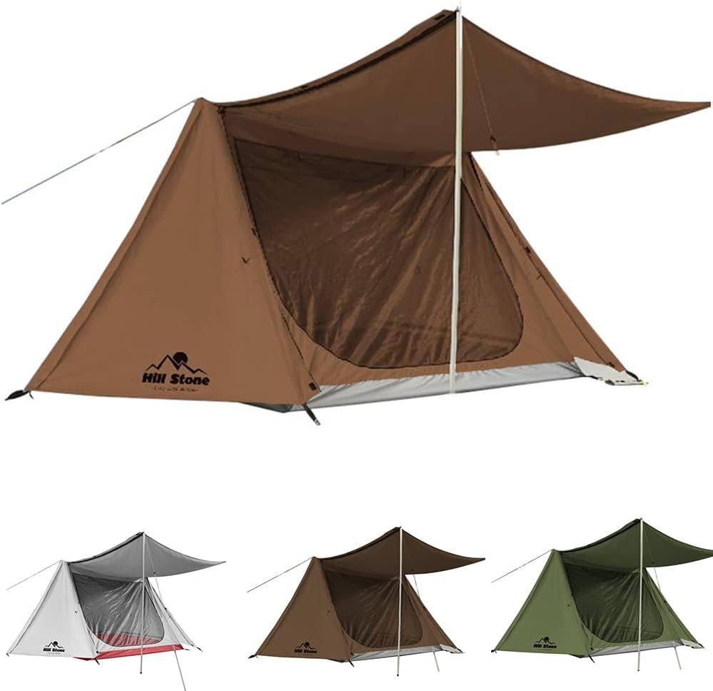 2人用パップテント！デュオキャンプにも人気の大きめ軍幕テントの