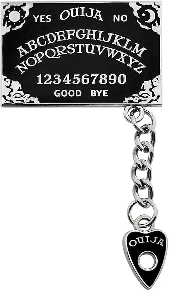Amazon.com: Pinsanity Black Ouija Board with Planchette Charm