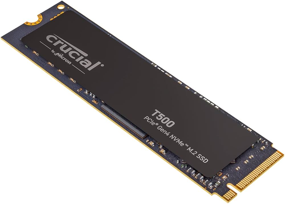Crucial T500 4TB SSD PCIe Gen4 NVMe M.2, Up to 7000MB/s, TLC NAND