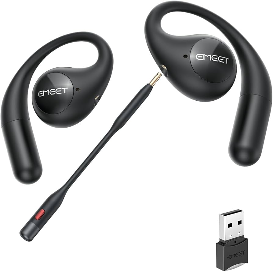Amazon.com: EMEET Airflow Open Ear Headphones with Mic, Zoom