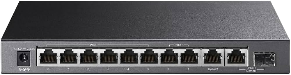 Amazon | TP-LINK 10ポートギガビットデスクトップスイッチ PoE+6