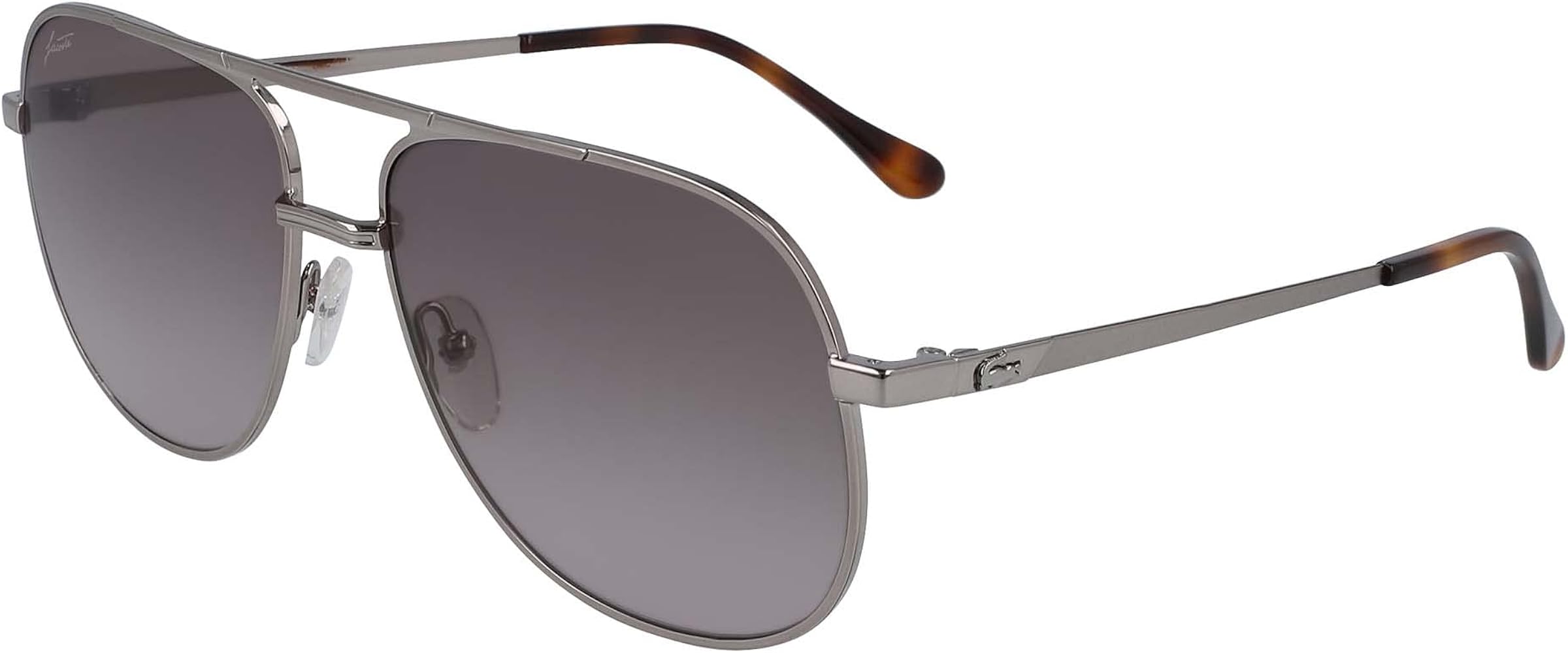 Amazon.com: Lacoste Men's L222S Aviator Sunglasses, Grey Havana