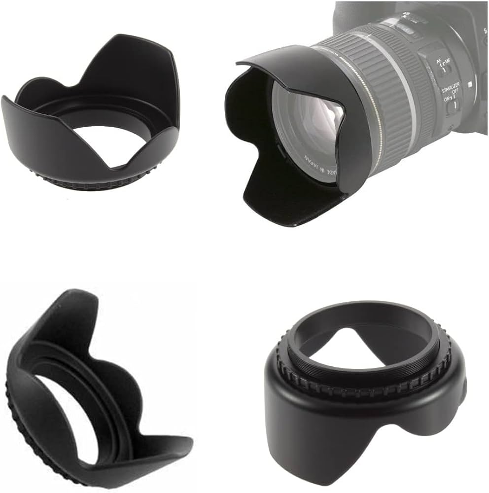 Amazon | カメラ基本アクセサリーバンドル 55mmレンズフード、レンズ