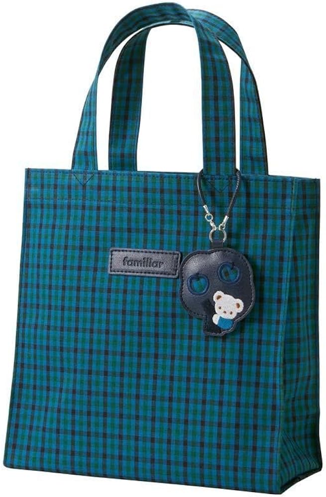 Amazon | ファミリア トートバッグ ブルー チェック familiar 青系