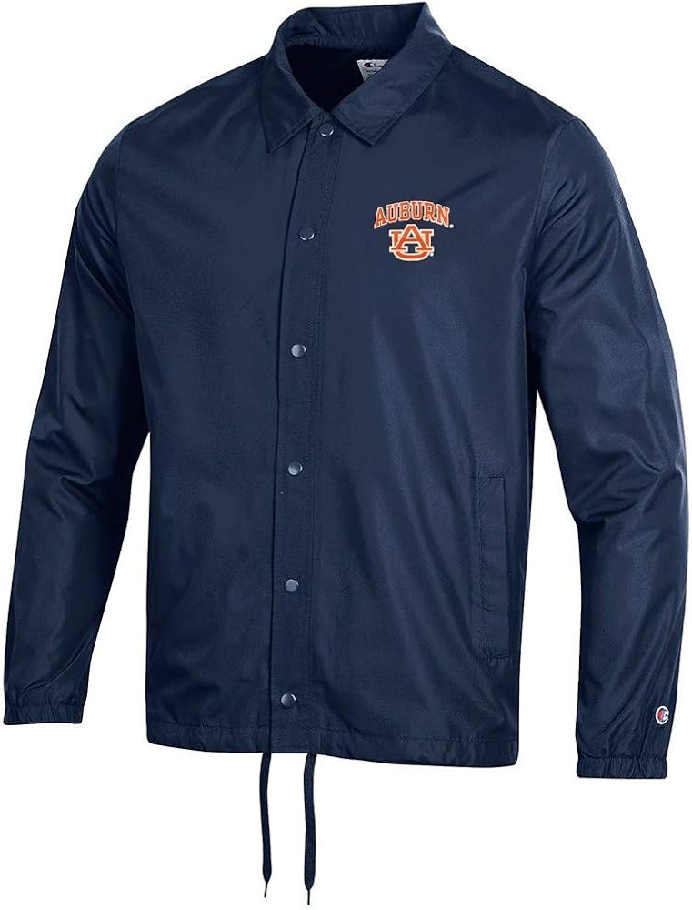 Champion Auburn Tigers Men's Navy Blue Classic Coaches Jacket