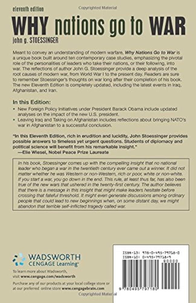Amazon.com: Why Nations Go to War: 9780495797180: John G