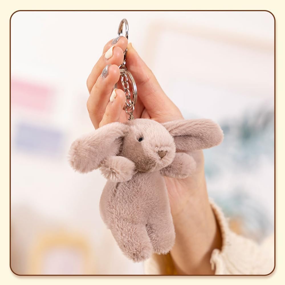 Amazon.co.jp: [GeRRiT] かわいいバニー フラシ天キーホルダー バック