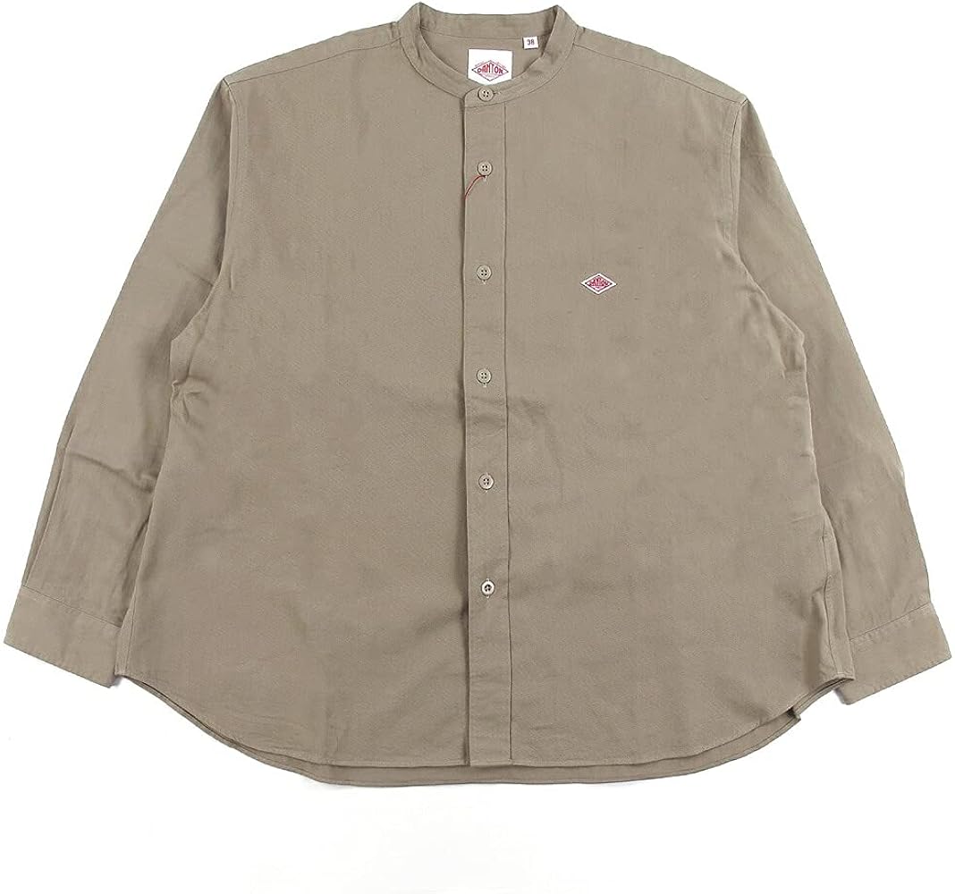 Amazon | [ダントン] DANTON コットンツイル バンドカラー シャツ