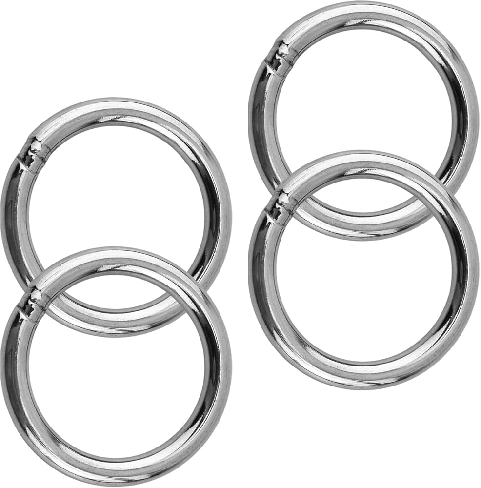 Amazon.co.jp: Aicosineg 二重キーリング 平キーリング 50mm 4個セット