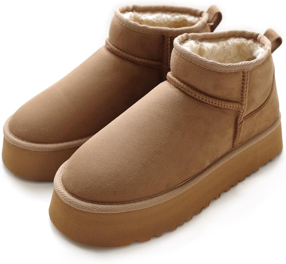 Amazon | [アミアミ] 厚底ムートンブーツ 厚底ブーツ ムートンブーツ