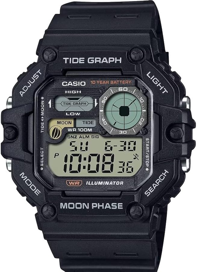 Amazon.com: Casio WS-1700H Series | Illuminator Tide Graph Moon