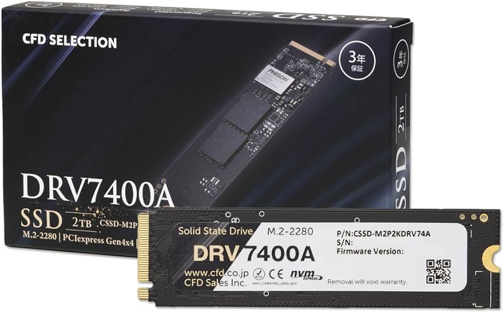 Amazon | CFD SSD NVMe DRV7400 シリーズ 2TB 3D NAND TLC採用 SSD