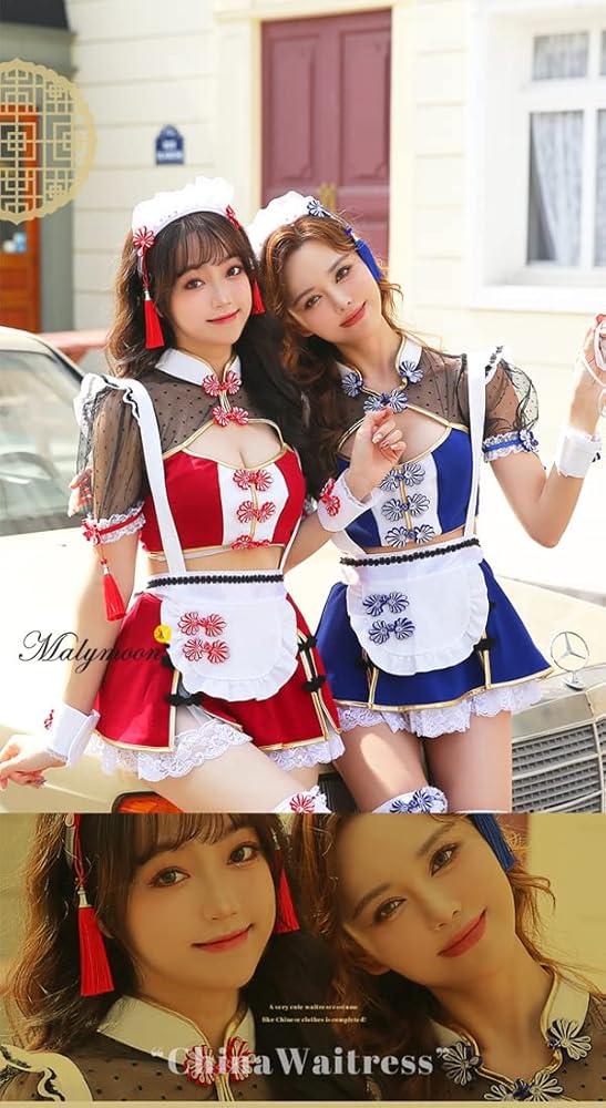 Amazon.co.jp: [Malymoon] チャイナ ウェイトレス チャイナドレス