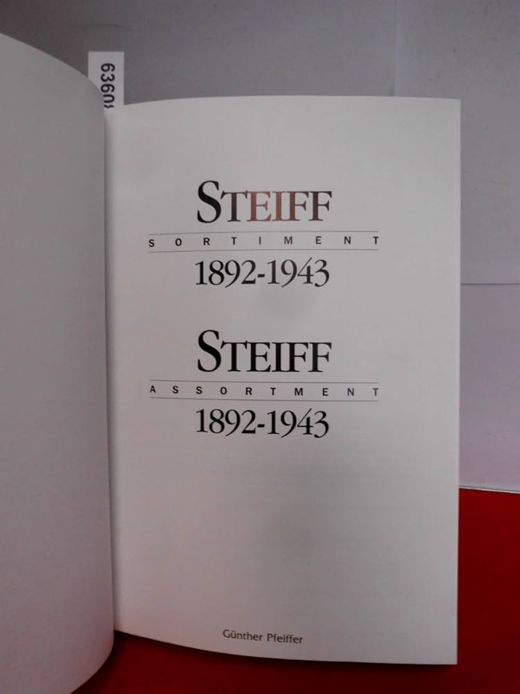 Steiff Sortiment 1892 - 1943.: 9783980471237: Amazon.com: Books