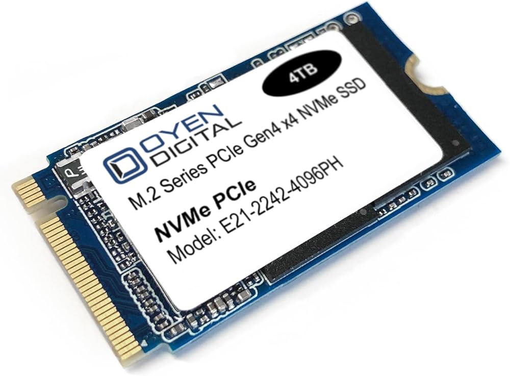 Amazon | Oyen Digital 4TB M.2 2242 NVMe PCIe 3D TLC SSD。 | Oyen