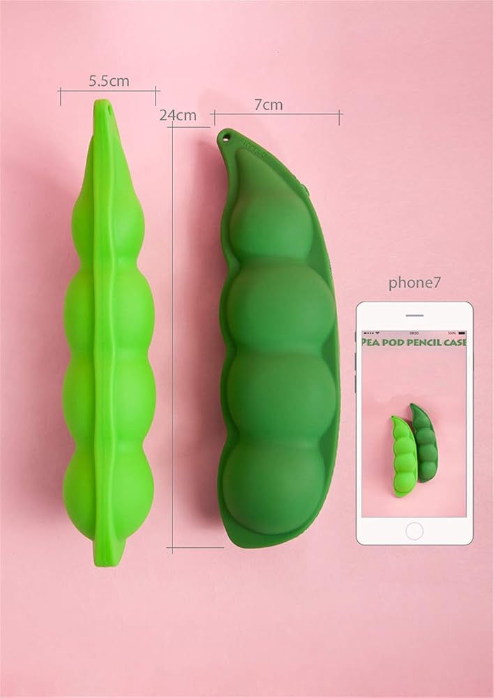 Amazon.co.jp: gannbarou ペンケース かわいい えだまめ 枝豆 エンドウ