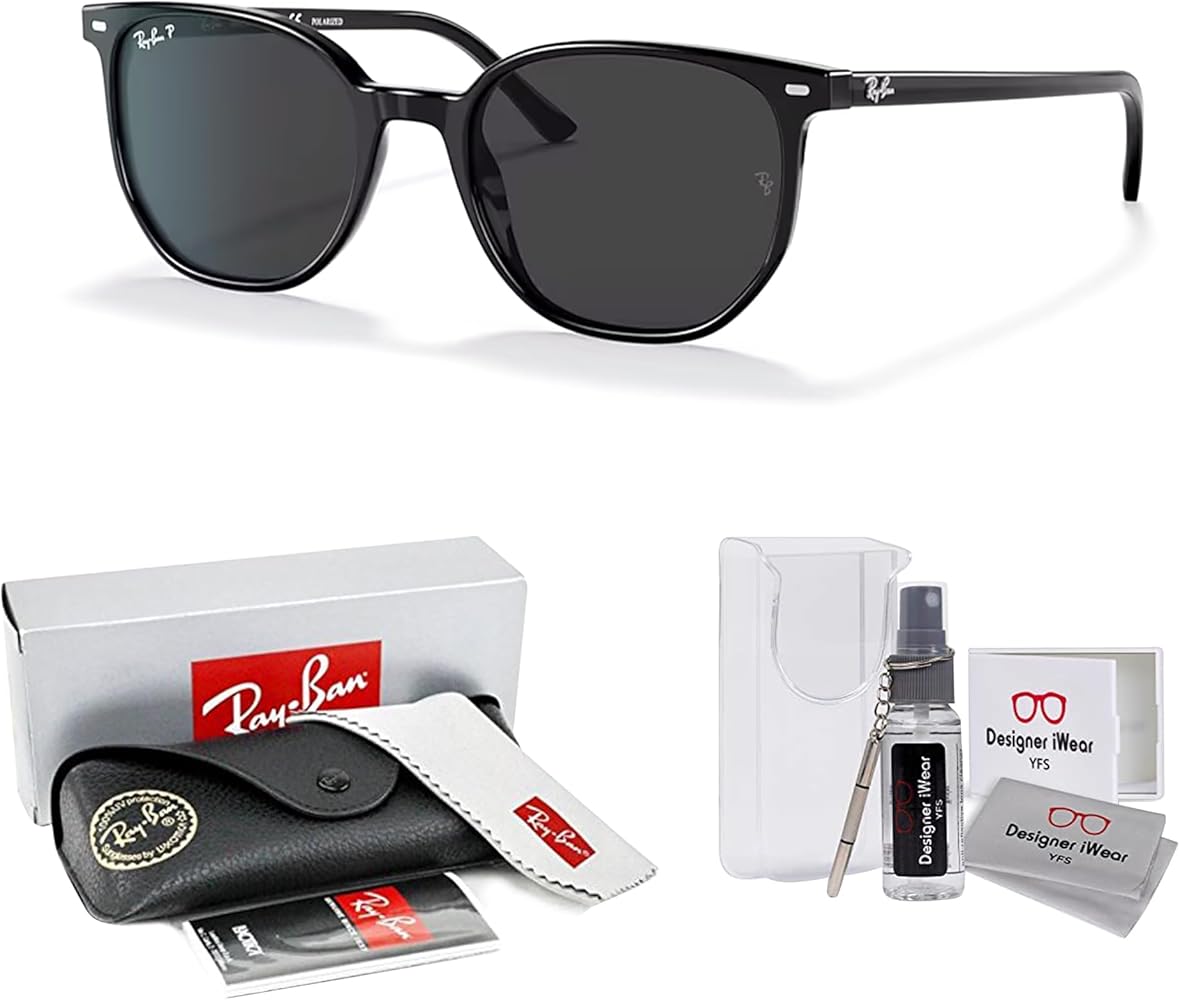 Amazon.com: Ray-Ban Elliot RB2197 901/48 52MM Black/Crysltal Lens