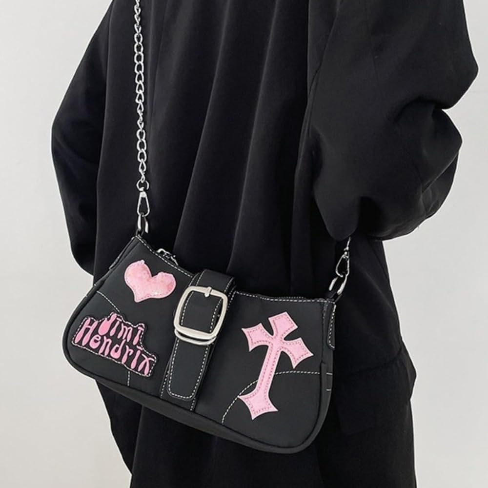 Amazon | Y2K クロスボディバッグ - フェアリーグランジ ホーボー