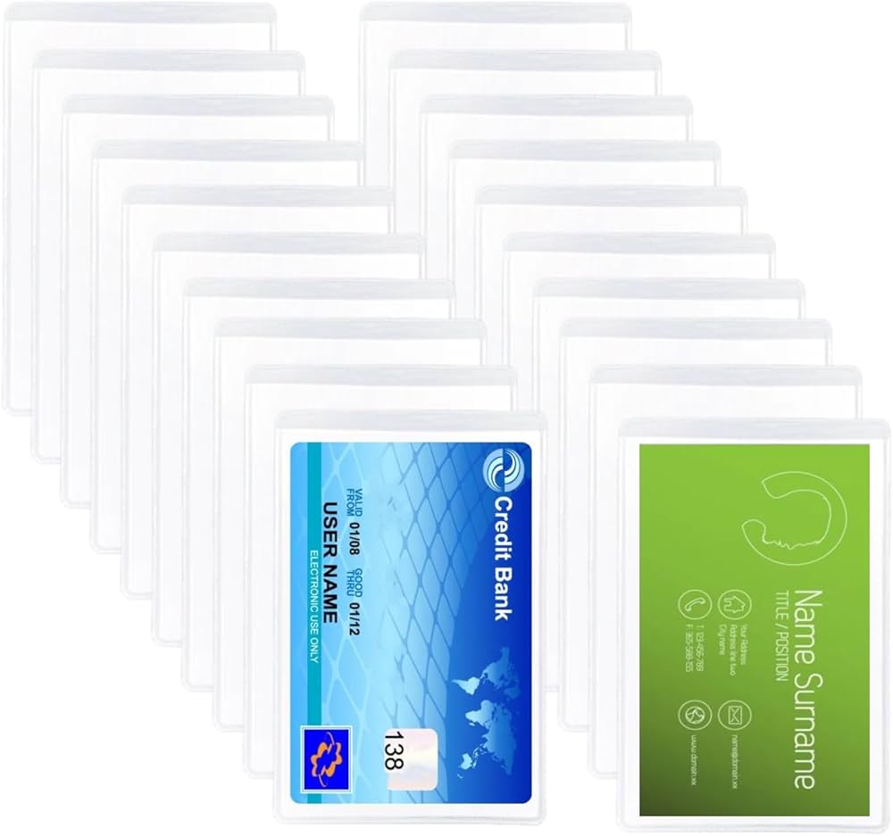 Amazon | KALOLINNA カード保護ケース 透明 軟質 20枚セット カード