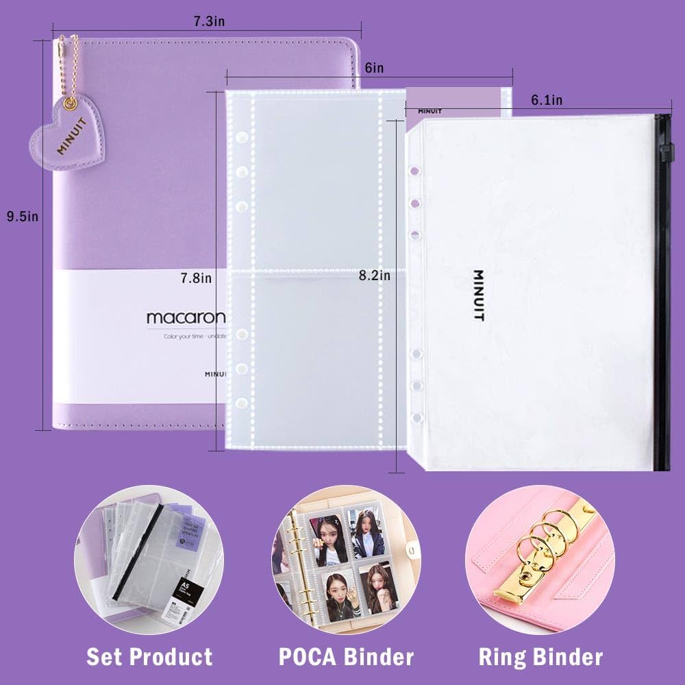 Amazon.co.jp: MINUIT マカロン フォトバインダー A5 A6 30枚パック