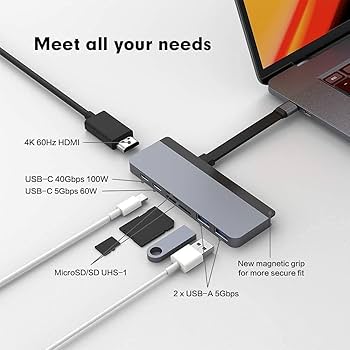 Amazon.com: HyperDrive Duo 7-in-2 MacBook USB C Hub — for Mac w