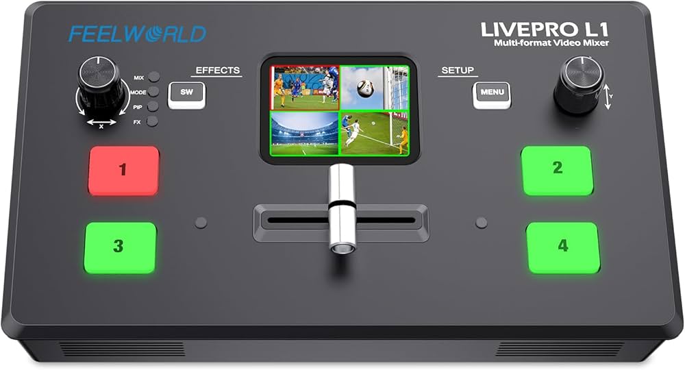 FEELWORLD LIVEPRO L1 V1 Multi Camera Video Mixer Switcher 2 Inch