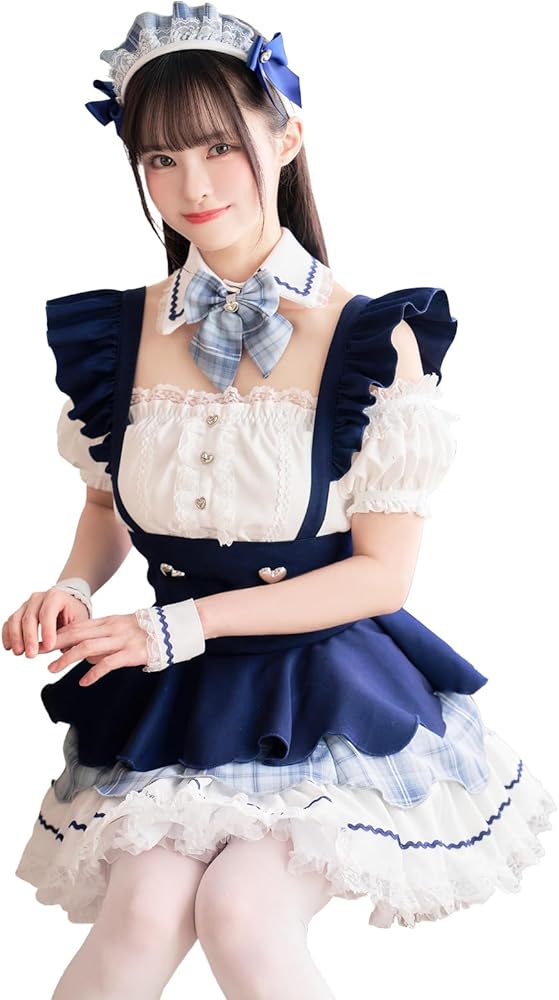 Amazon.co.jp: [Malymoon] コスプレ メイド ウエイトレス 家政婦 藤咲