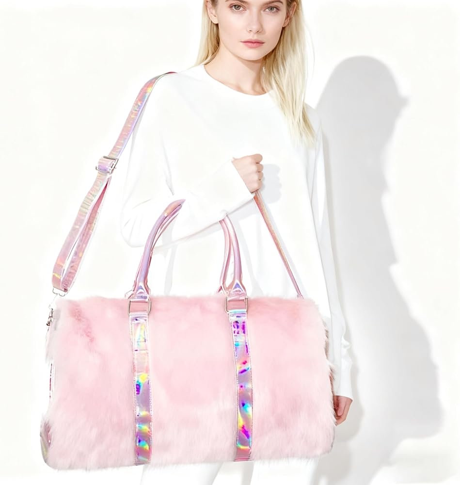 Amazon.com: Risup Extra Large Laser Handbag Purse Fancy Duffel Bag