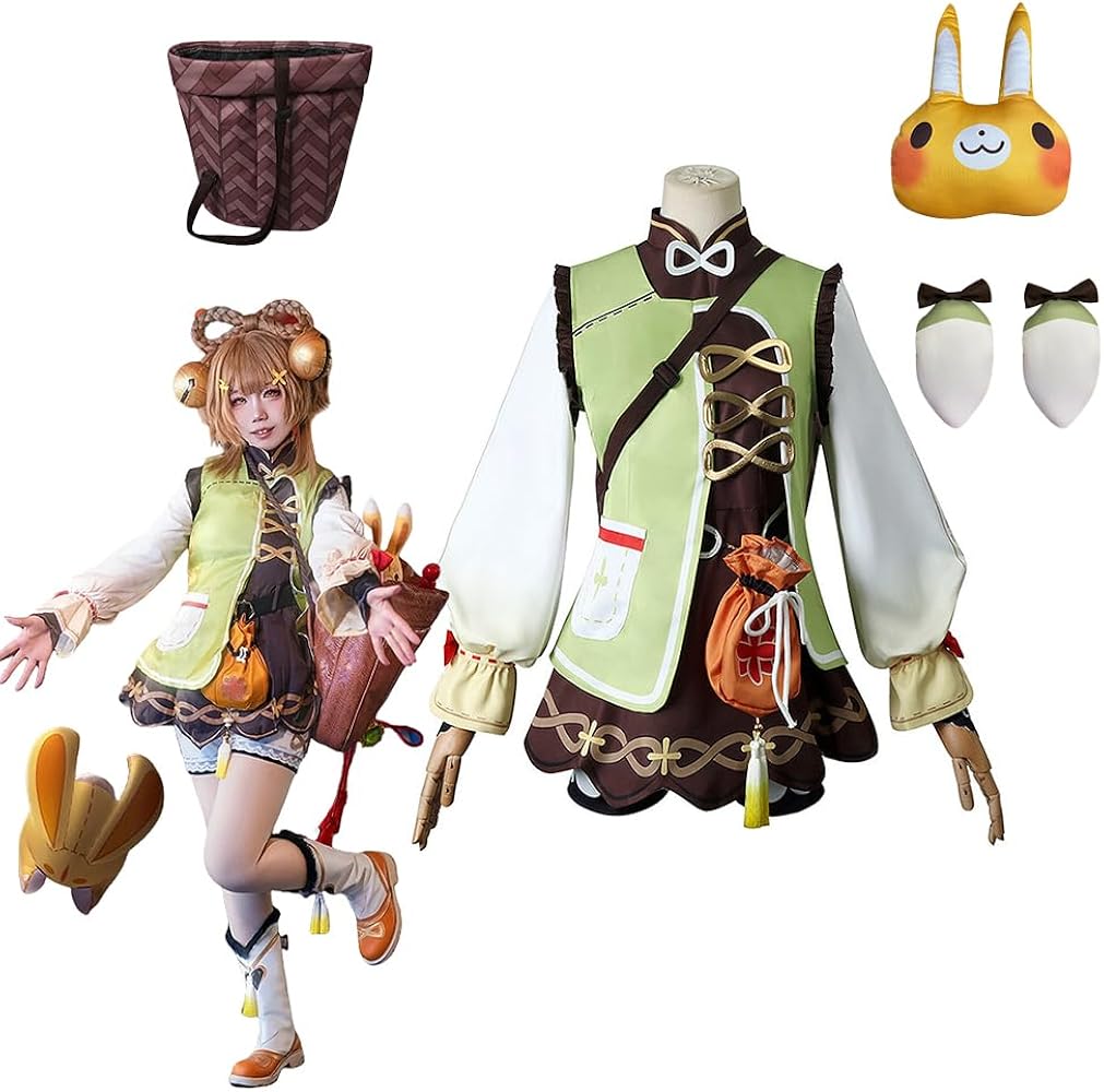Amazon.co.jp: [REENEW] 原神 ヨォーヨ コスプレ衣装 ウィッグ付き