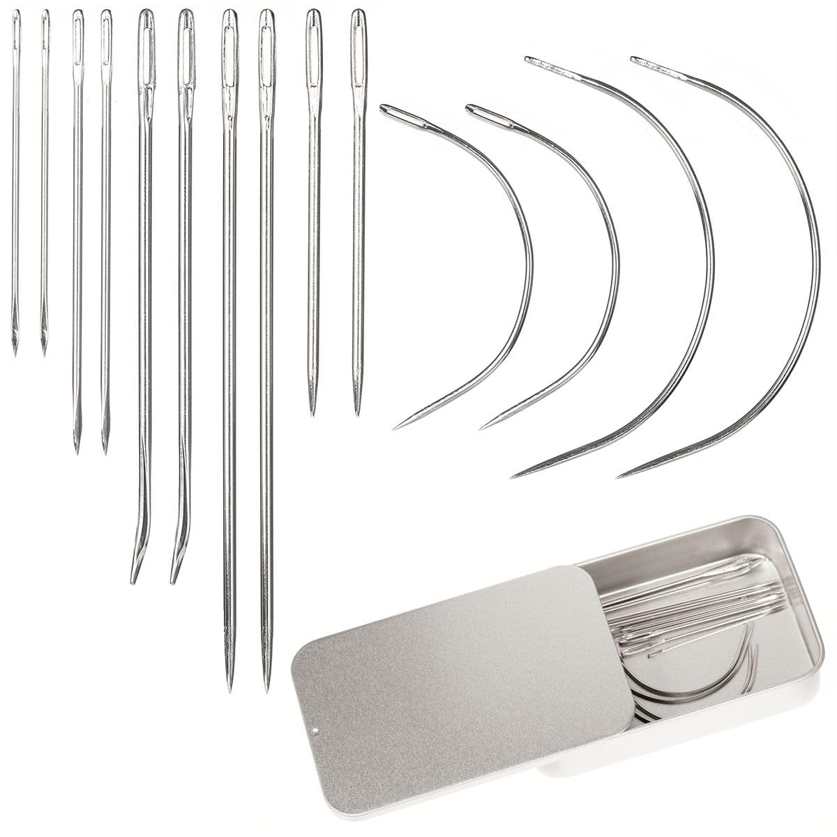Amazon.com: 14 Pcs Heavy Duty Hand Sewing Needles Kit, Leather