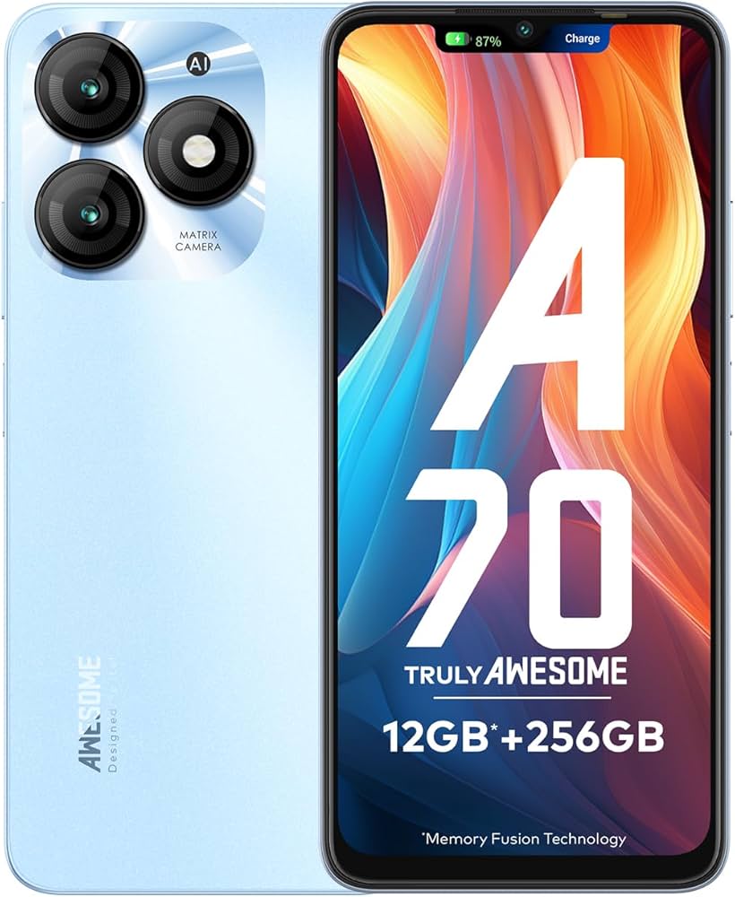 itel A70 (4GB RAM, 256GB ROM) Upto 12GB RAM with Memory Fusion