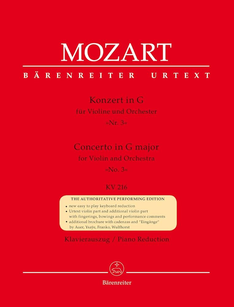 Amazon.com: Concerto for Violin No.3 in G major K.216 (Violin