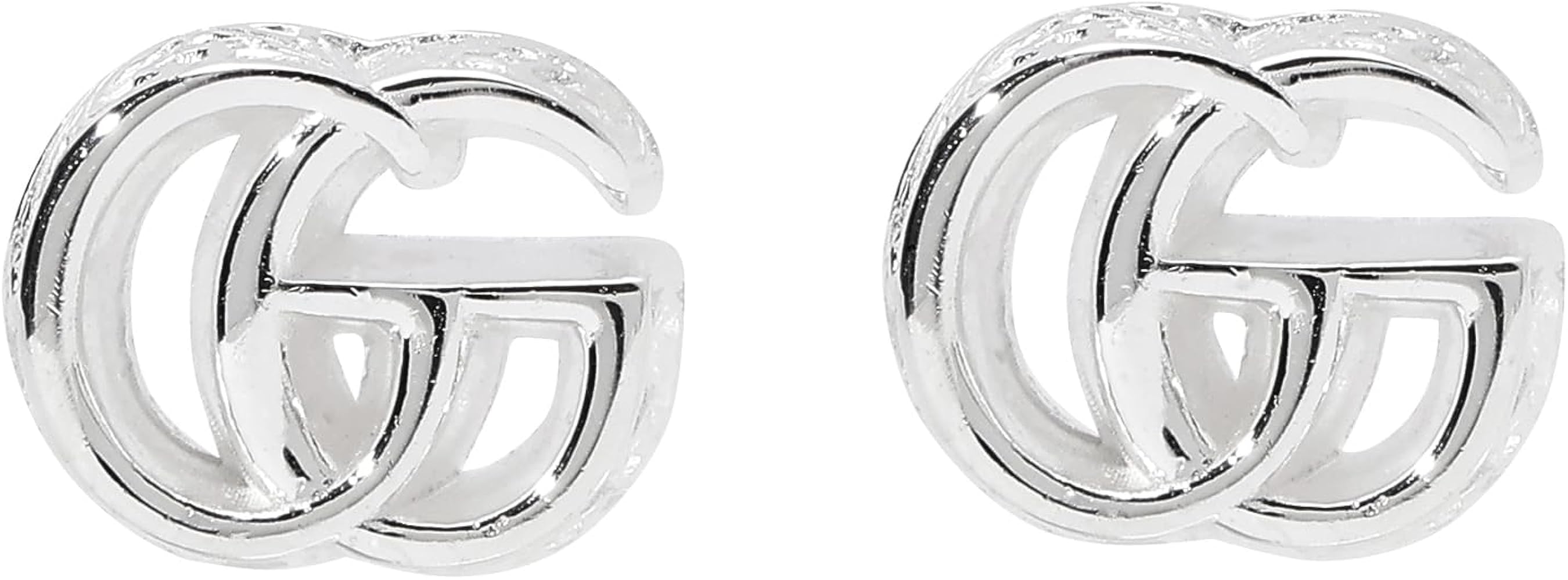 Amazon.co.jp: [グッチ] ダブルG スタッド ピアス シルバー GG MARMONT