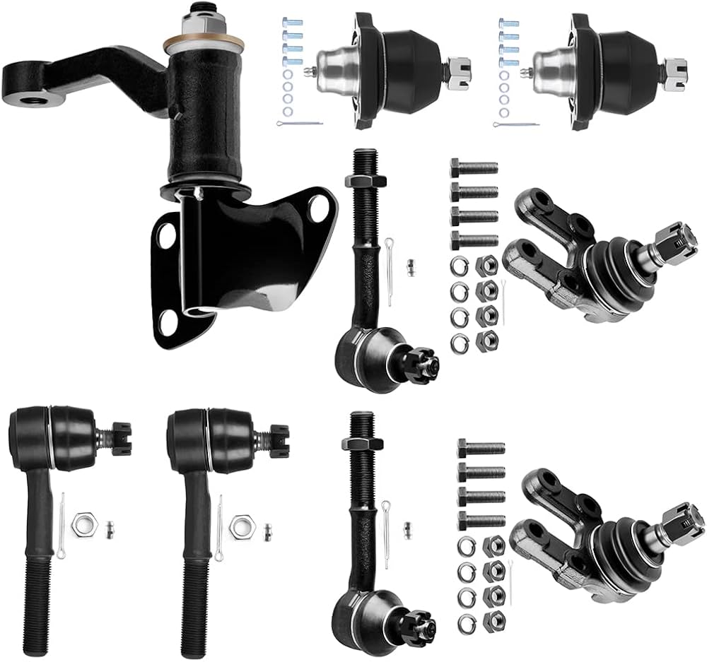 SCITOO 9pcs Front Suspension Kit Inner Outer Tie Rod End Upper