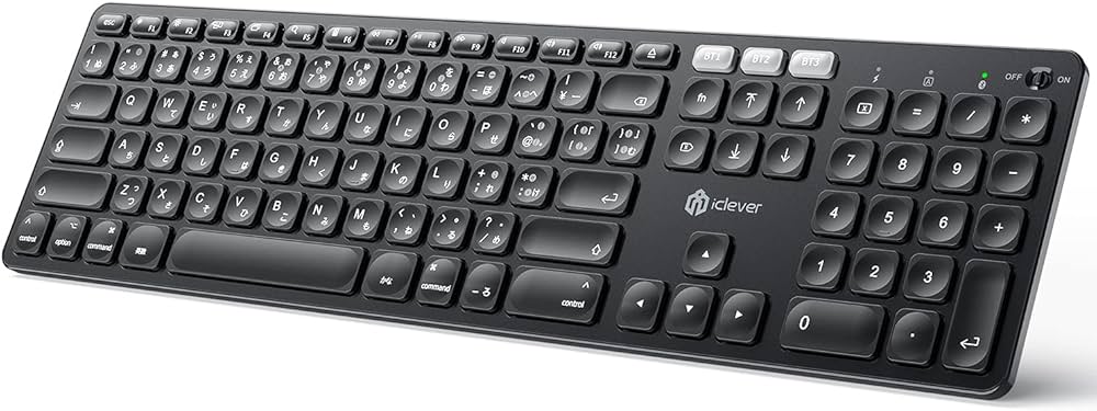 Amazon | iClever キーボード bluetooth 日本語JIS配列 ワイヤレス