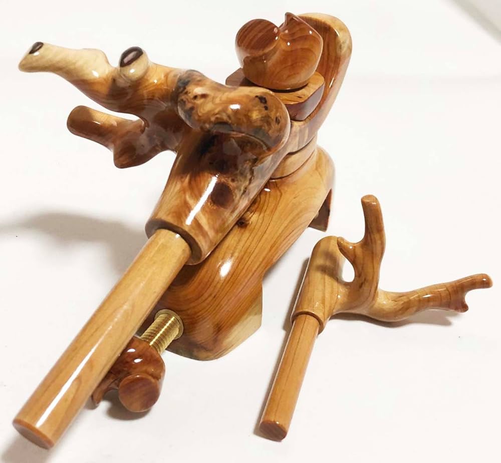 Amazon | ヘラブナ万力 天然木崖柏（特選ヒノキ） 弓万力 袋竿枕付き