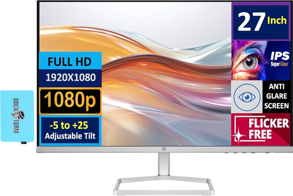 Amazon.co.jp: HP 27インチ 1080P コンピューターモニター シルバー
