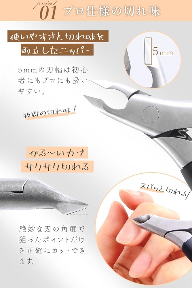 Amazon.co.jp: 甘皮 ニッパー 【艶匠】 甘皮処理 キューティクル