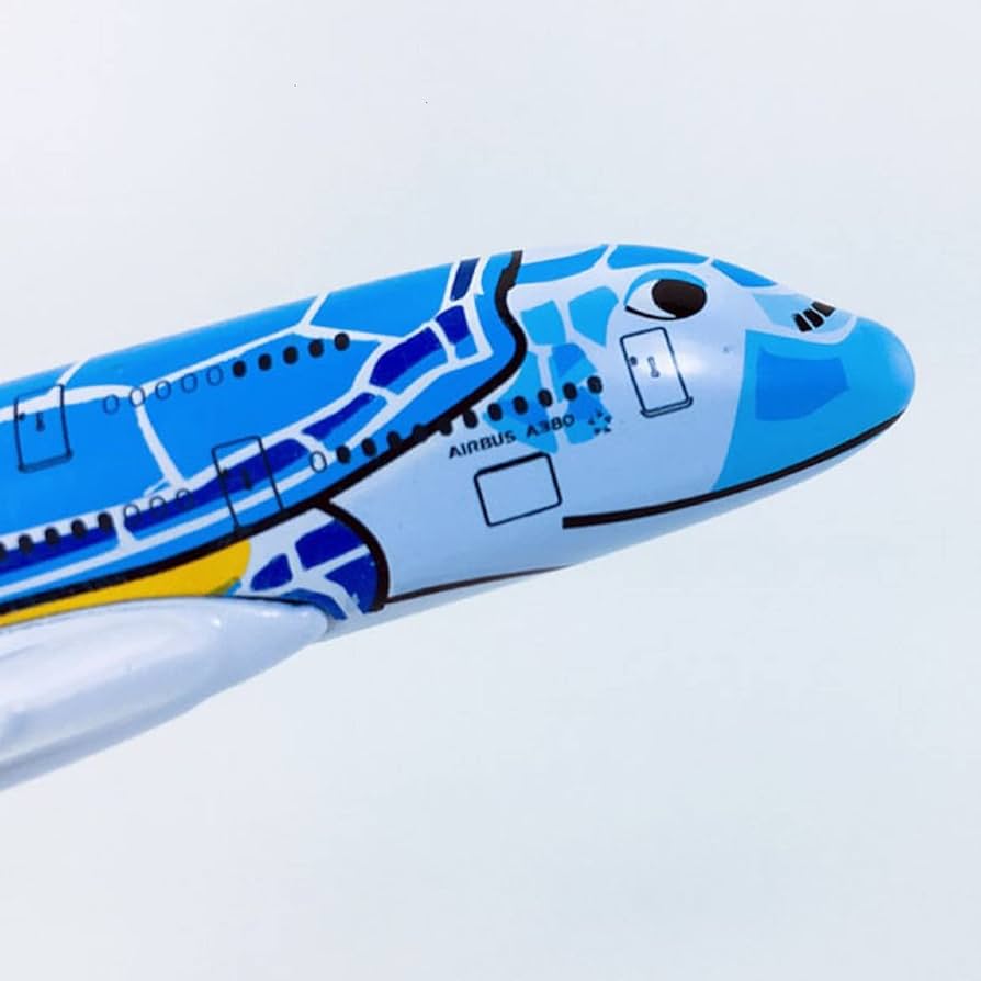 Amazon | 1/500スケール合金製 ANAウミガメ塗装 エアバスA380モデル