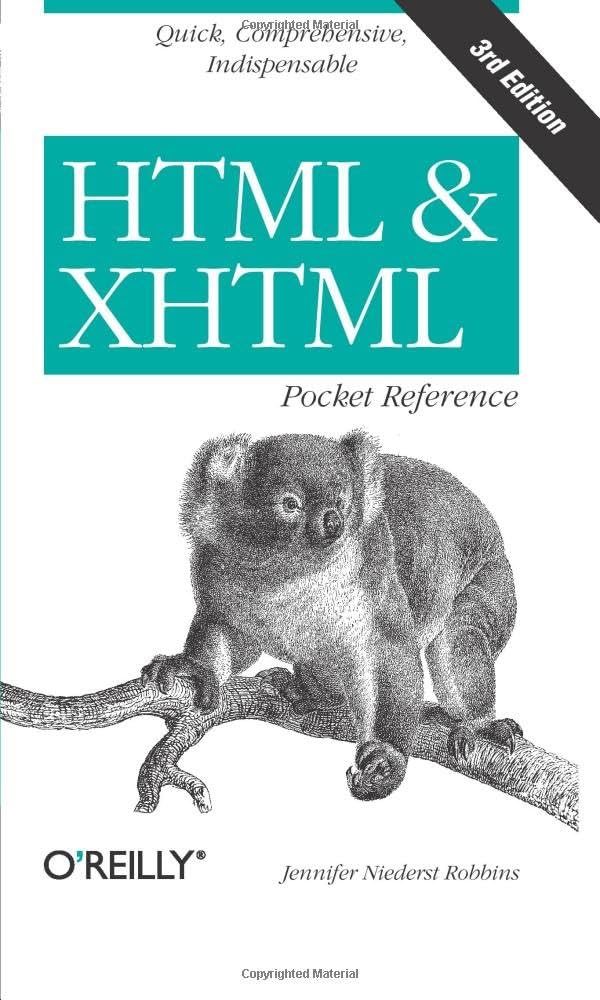 HTML and XHTML Pocket Reference (Pocket Reference (O'Reilly