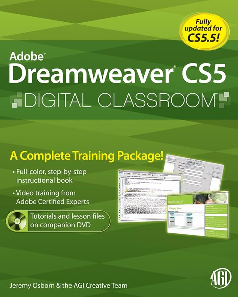 Adobe Dreamweaver CS5 Digital Classroom: Osborn, Jeremy, AGI