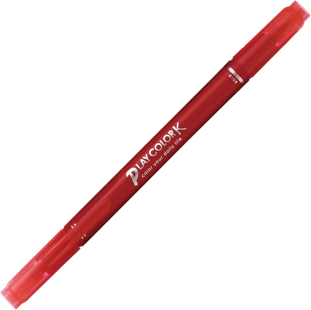 Amazon.co.jp: Tombow 水性サインペンプレイカラーK赤 WS-PK25 水性