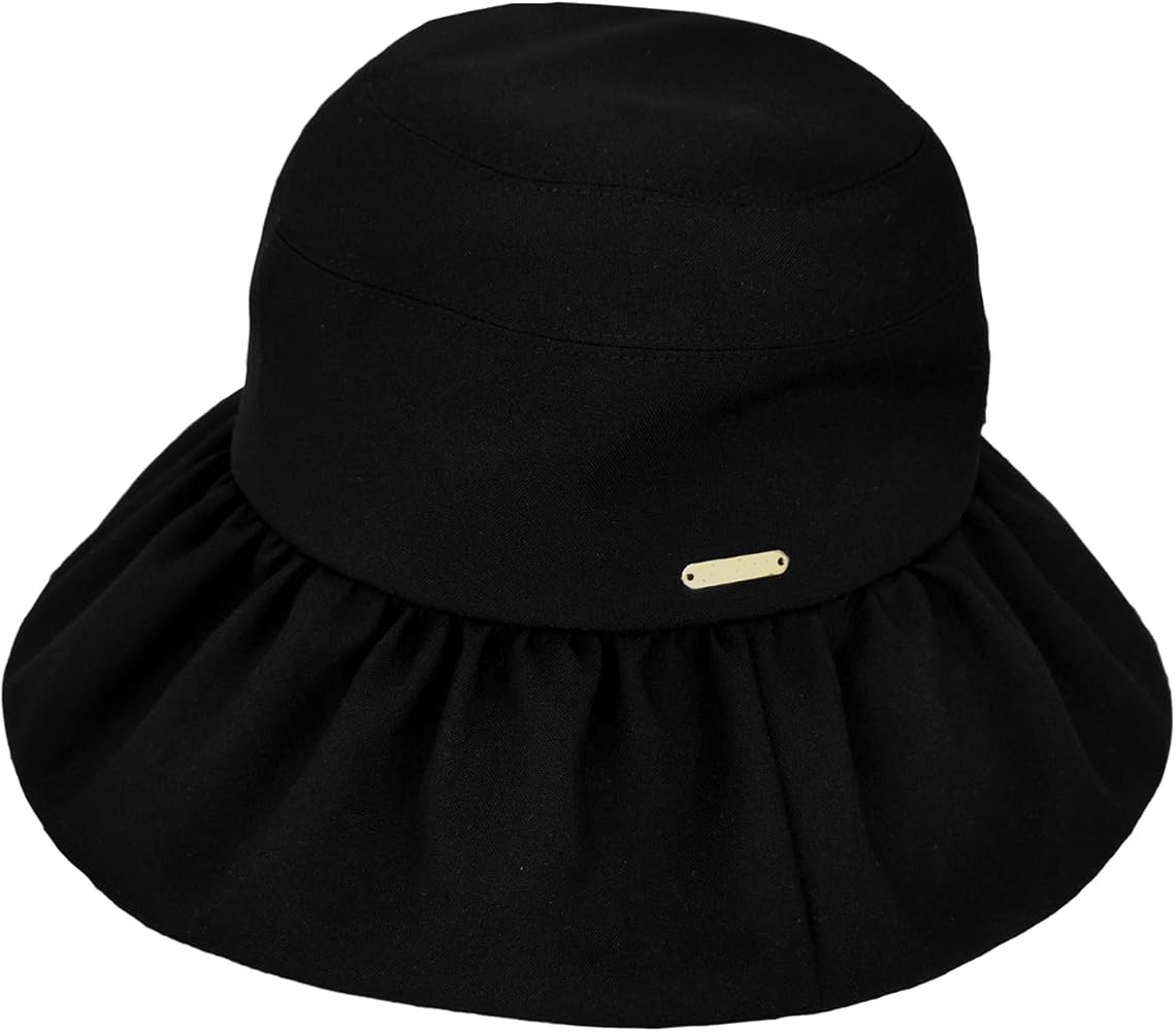 Amazon | [芦屋ロサブラン] 100%遮光帽子 ギャザーハット つば10cm