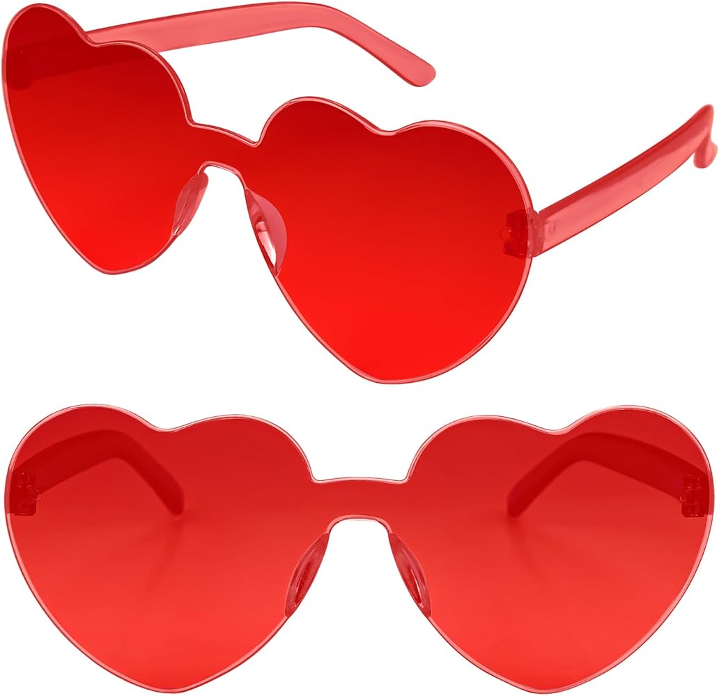 Amazon.co.jp: [Ikosora] ハートのメガネ、女性のための赤いハート型