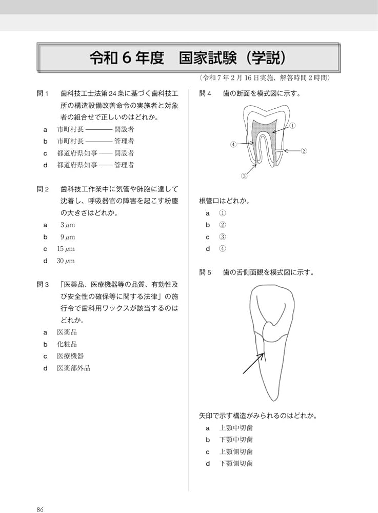 歯科技工士国家試験問題集 2026年版 | 全国歯科技工士教育協議会 |本